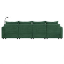 Modern Style Loveseat Sofa Sectional Sofa Couch With Storage Space, A Movable Ottoman, Two USB Ports, Two Cup Holders, A Phone Holder For Living Room