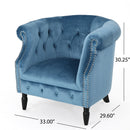 Celestialis - Upholstered Club Chair With Tub Design And Rolled Recessed Armrests