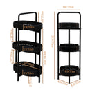 Modern 3 Tier Handwoven Side Table With Oval Organizer