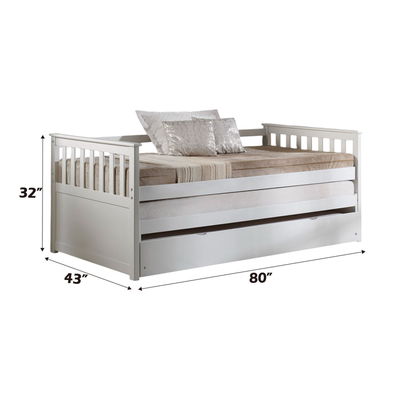 Cominia - Twin Daybed (Trundle Not Included, Bed Only, No Storage) - White