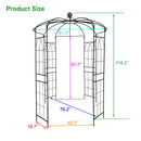 Metal Garden Arch Iron Garden Arbors Gazebo Dia High Birdcage Shape Pergola Pavilion For Wedding Ceremony