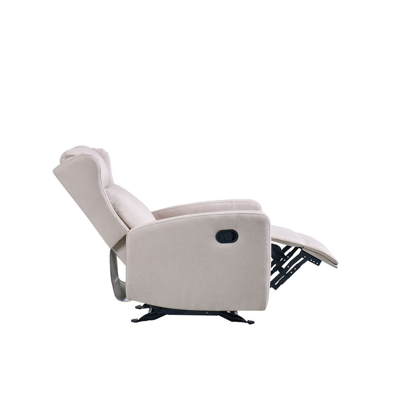 Rocking Recliner Chair For Living Room, Adjustable Modern Recliner Chair, Recliner Sofa With Lumbar Support, Classic And Traditional Recliner Chair With Comfortable Arm And Back Sofa - Light Gray