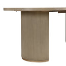 Modern Rustic Oval Dining Table With Double Pedestal Base