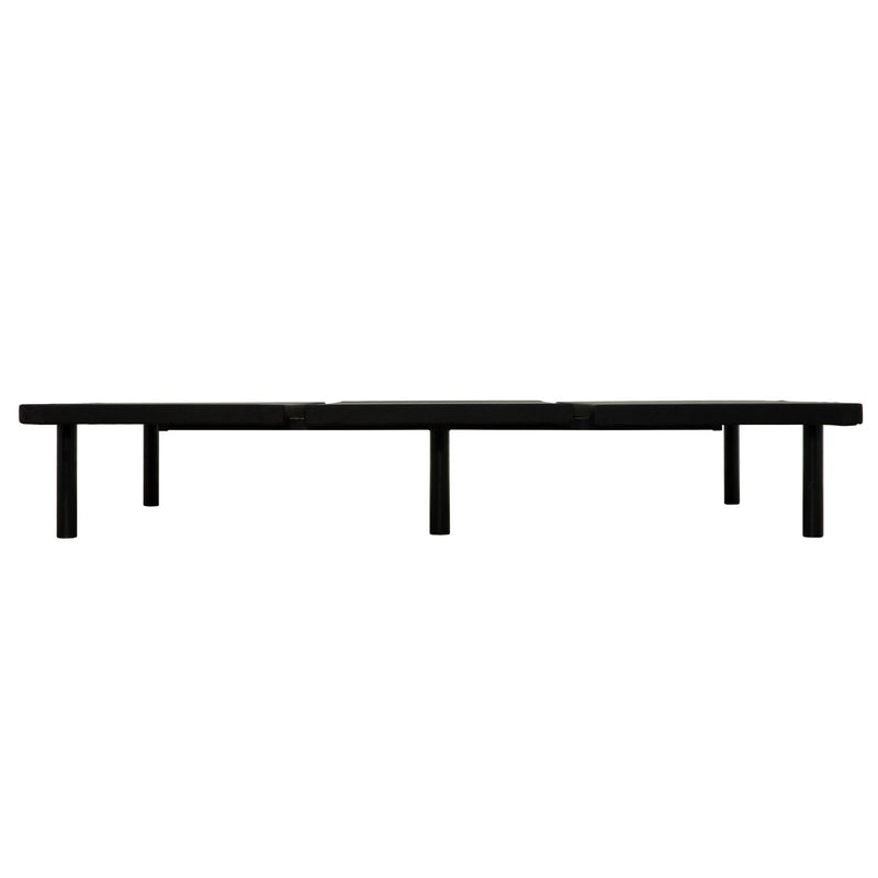 Queen Size Platform Bed Frame, Bedroom Furniture Metal Bed Foundation Base - Black