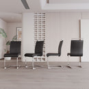 Modern Dining Chairs With Padded Seat, High Back