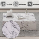 Fritzy - Engineered Stone Coffee Table - White Marble