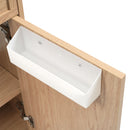 15.75" Bathroom Vanity With Reversible Resin Sink And Cabinet - Wood