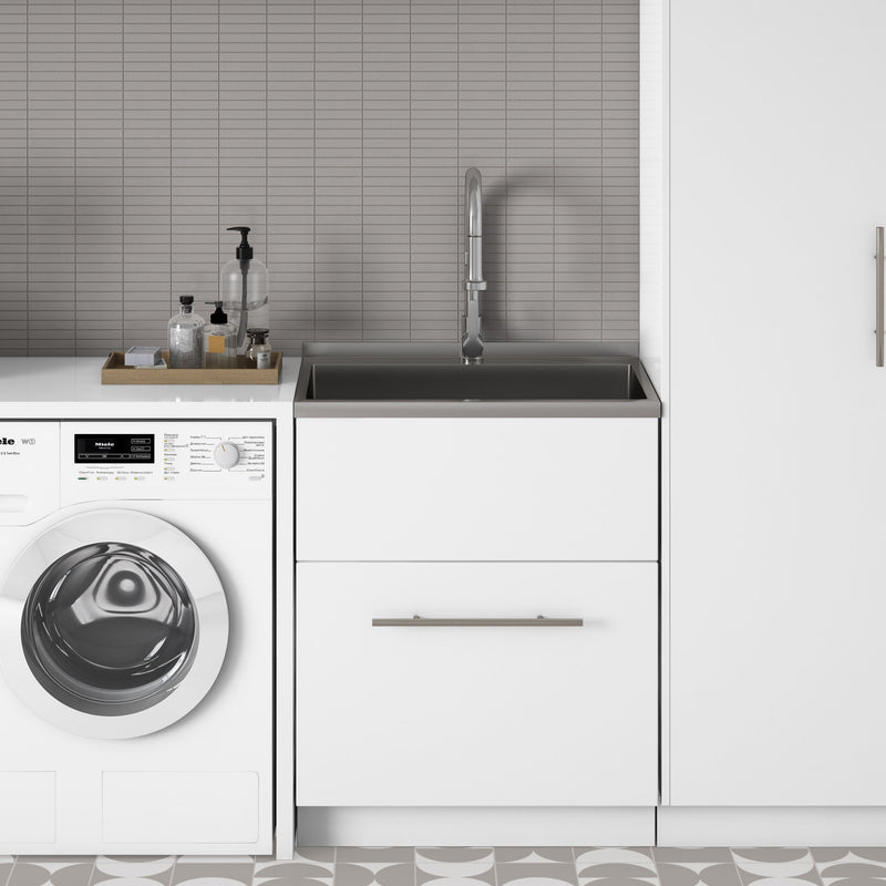 Metro - Laundry Cabinet & Faucet And Stainless Steel Sink