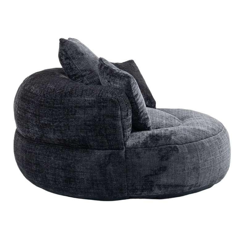 Lazy Sofa High Back Bean Bag Chair Couch With 3 Pillows