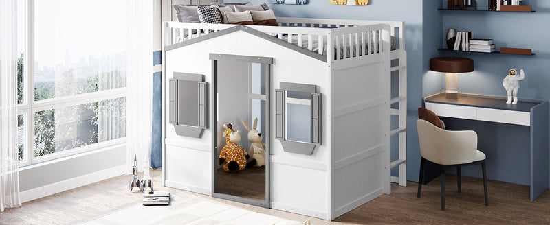 Elegant House Loft Bed With Ladder