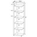 Alder - 6-Shelf Corner Bookcase - Cappuccino
