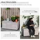 Outsunny - 75 Gallon Wooden Deck Box, Outdoor Storage Container With Aerating Gap & Weather-Fighting Finish - Gray