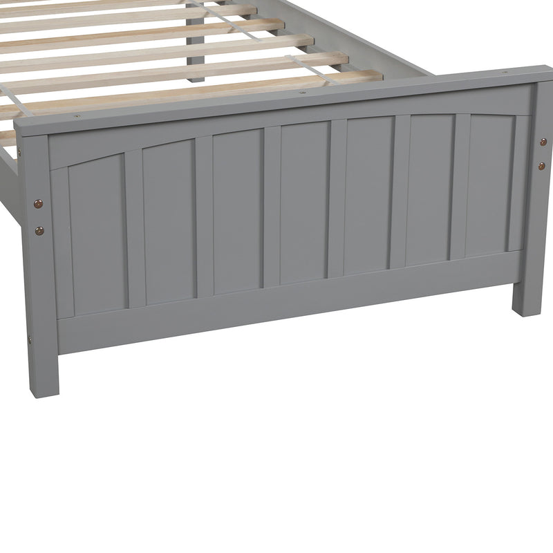 Wood Platform Bed Twin size Platform Bed, Gray