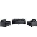 Elegant Corduroy Oversized Sectional Sofa Set With Deep Seats And Flexible Layout
