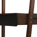 Ladder Desk, Ladder Style Display Shelf - Natural Wood / Brown