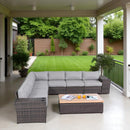 Modern Rattan Wicker Seating Group With Cushions