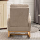 Accent Rocking Chair With Footrest, High Back