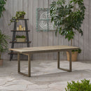 Outdoor Expandable Acacia Wood Dining Table With U Shaped Leg