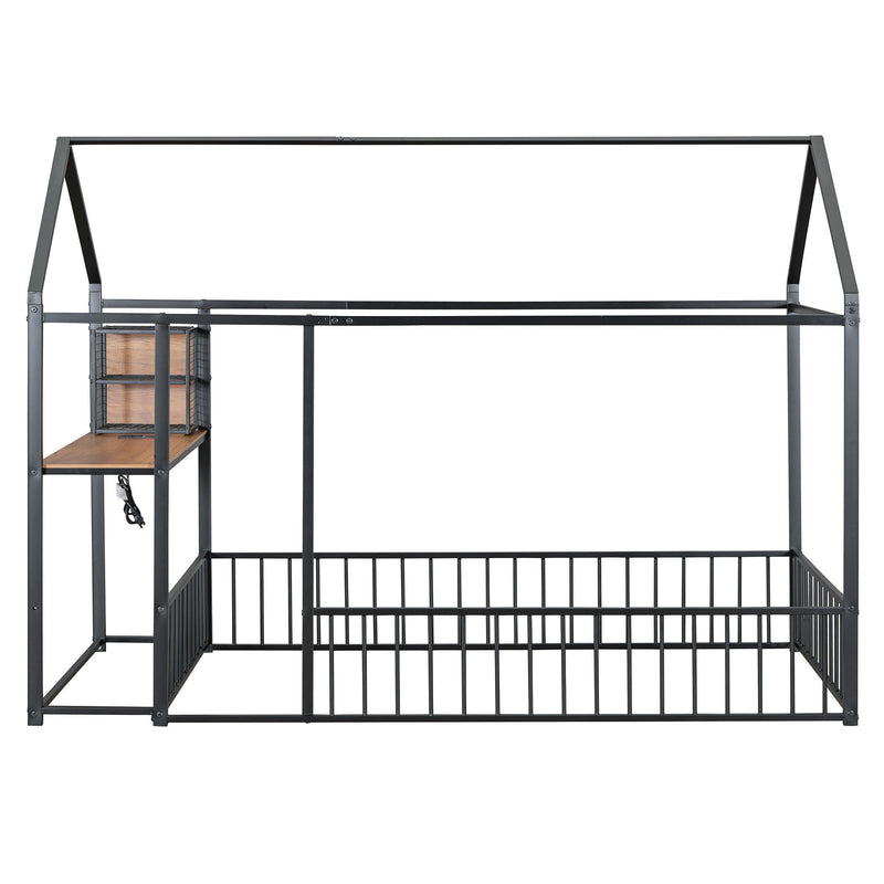 House Frame With Desk, Shelves, Power Outlets And USB Ports