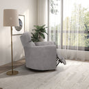 Lawson - Swivel Glider Suede Recliner Chair - Latte