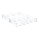 Bunk Bed Frame With Ladder And Safety Guardrails