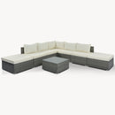 8 Pieces Outdoor Patio Furniture Conversation Wicker Sofa Set