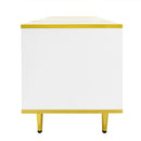 TV Stand For TVs Up To 80", Entertainment Center With 2 Shelves And LED Lights