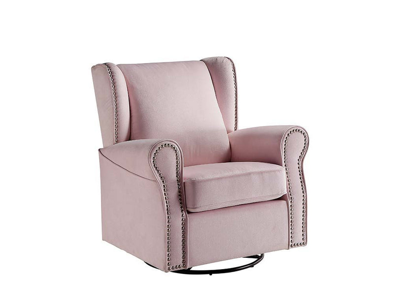 Tamaki - Swivel Chair - Pink Fabric - Atlantic Fine Furniture Inc