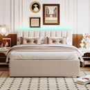 Upholstered Platform Bed With Trundle
