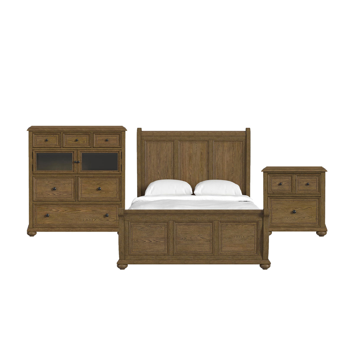 Heritage Sleigh Bedroom Set in Black by Elements International, view 4
