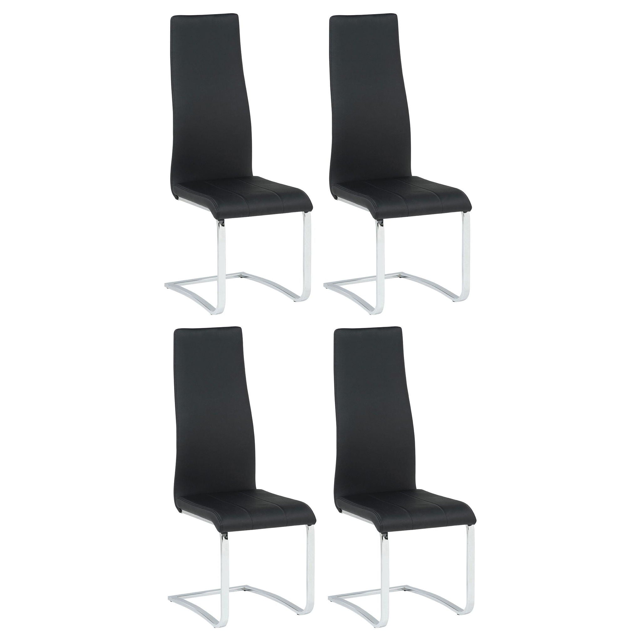 Montclair Upholstered Dining Side Chair Black (Set of 4) - Atlantic Fine Furniture Melbourne FL