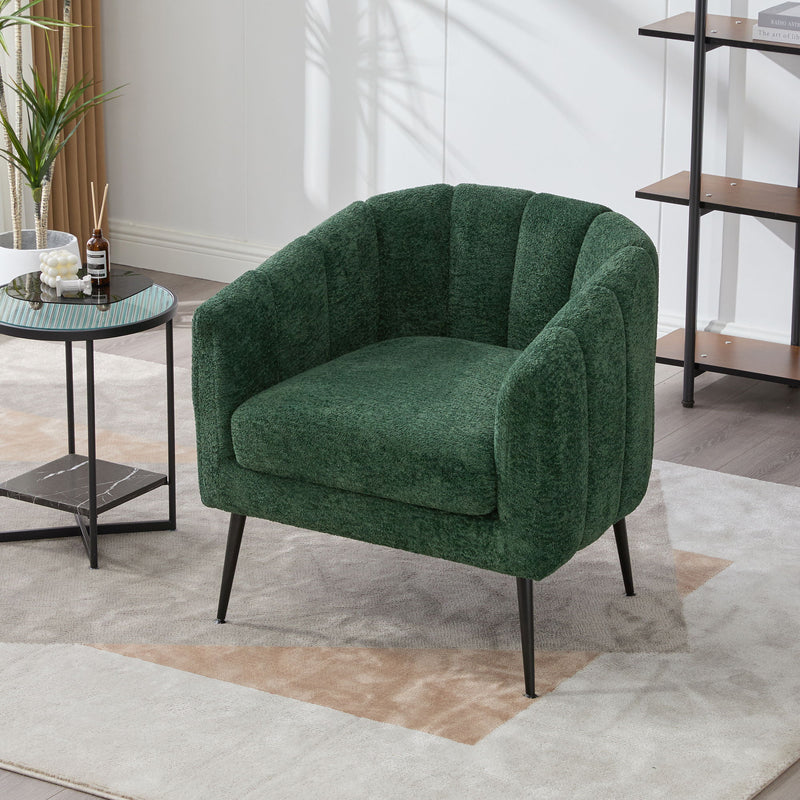 Vanity Barrel Accent Lounge Chair - Green