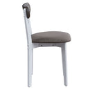 Fidelity - 5 Piece Dining Set - White & Gray