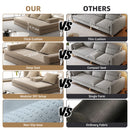 Multifunctional Convertible Sofa Bed With 2 Tumbler Backrests And 2 Pillows, Deep Seat Couch