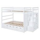 Bunk Bed With Twin Size Trundle And Staircase