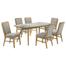 Croyden - 7 Piece Rectangular Dining Set - Gray / Weathered Natural