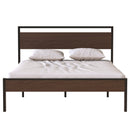 Ceres - Metal Bed With Wood Headboard & Footboard