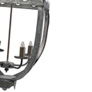 4 Light Metal Chandelier, Hanging Light Fixture With Adjustable Chain For Kitchen, Bulb Not Included - Gray
