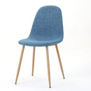 Modern Minimalist Fabric Dining Chair With Iron Legs