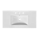 Bathroom Vanity With Ceramic Sink, Bathroom Storage Cabinet With 2 Drawers & Shelf, Freestanding Bathroom Cabinet - Blue