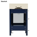 Bathroom Vanity With Ceramic Sink And Ample Storage, Ideal For Small Bathrooms