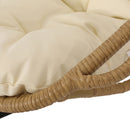 Rustic Hanging Basket Chair With Cushion