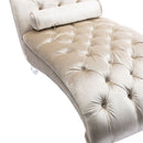 Velvet Chaise Lounge Indoor, Button Tufted Upholstered Chaise Lounge Chair With Pillow