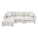 Modern Cloud Sectional Sofa L Shaped Luxury Couch Set With 2 Free Pillows 4 Seat With Oversized Chaise