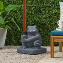 Whimsical - Frog Neptune Umbrella Base Concrete