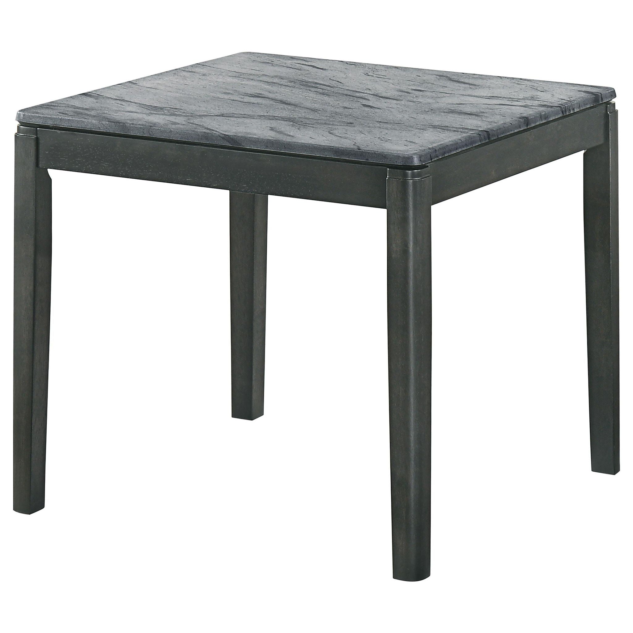 Mozzi Square Faux Marble Side End Table Grey and Black - Atlantic Fine Furniture Melbourne FL