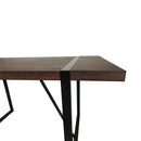 Modern Dining Table With Black Metal Legs For 4 - 6 Person