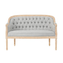 French Country Chesterfield Style Tufted Loveseat