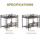 Ethan - Bunk Bed With Desk, Charging Station, Storage Shelves