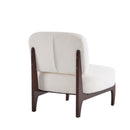 Modern Boucle Lounge Chair With Solid Wood Fram